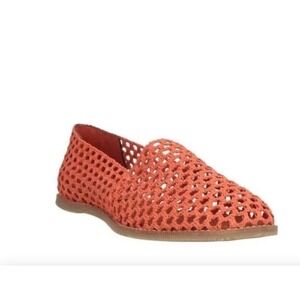 Free People Paloma Barcelo   Belma Woven Mesh Coral Flats NEW Size EU 36 Us 5.5
